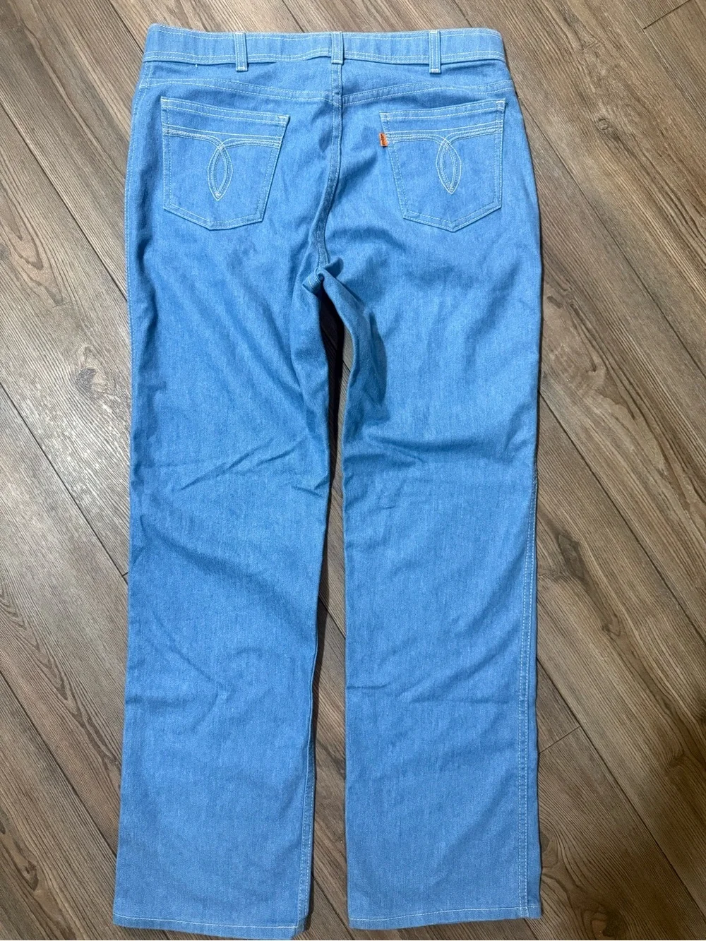 Vintage Levi’s Skosh More Room USA Made Orange Tab 36x31 Light Wash Jeans